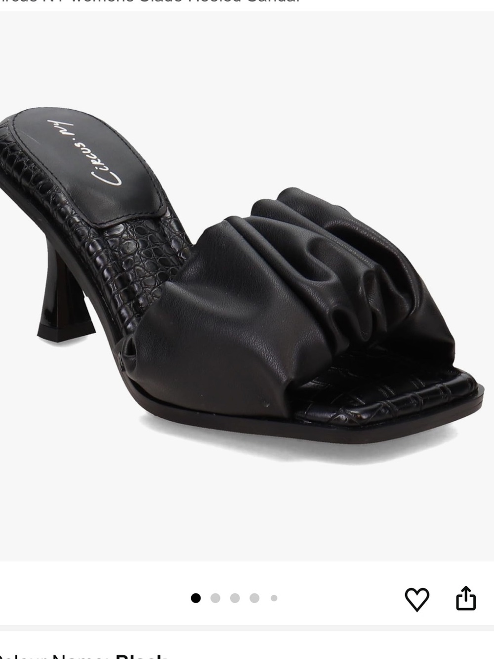 Circus by Sam Edelman Black Ruched Slide Heel Mule